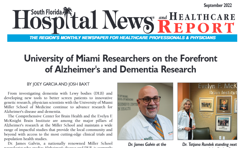 University of Miami Researchers on the Forefront of Alzheimer’s and Dementia Research – U Miami McKnight Brain Institute
